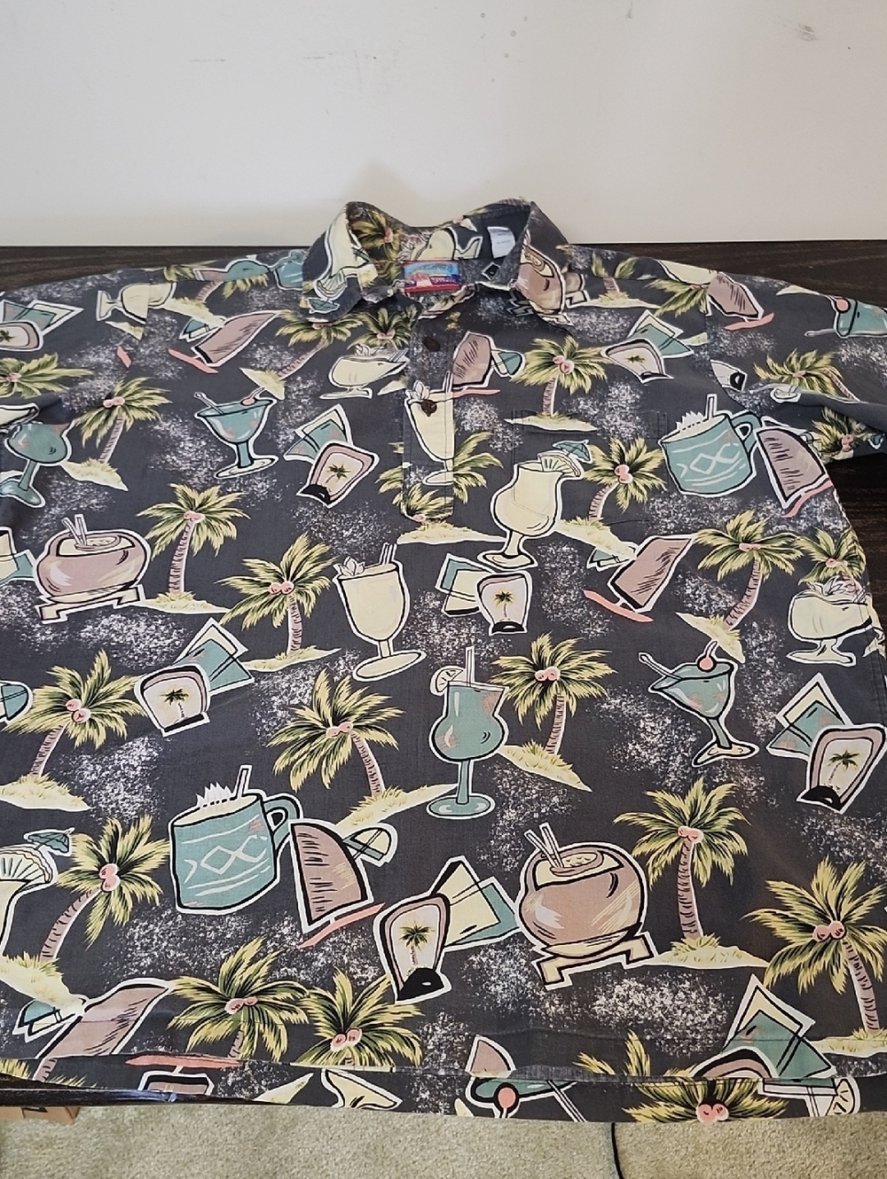 Reyn Spooner Hawaiian Aloha Shirt Tropical Short Sleeves Large